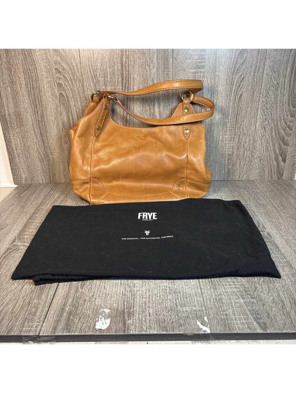 Vintage Frye Leather Shoulder Bag Shopper Purse Melissa Four Poster Tote Handbag